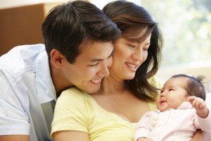 42109089 - asian couple and baby