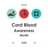 103083678 - vector illustration / july is cord blood awareness month